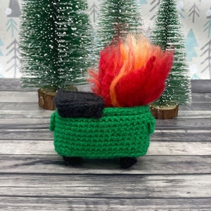 Dumpster Fire Ornament Crochet Pattern 2020 Pandemic Quarantine Year Christmas Pattern image 7