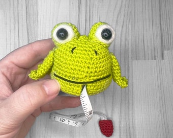 Jerome The Crochet Frog Tape Measure Cozy and Pin Cushion Pattern Only