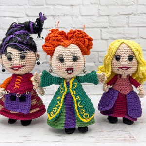 PDF Patterns Only Three Witches Halloween Crochet Pattern ONLY Amigurumi Spooky Creepy Cute Magic Witches