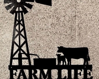 FARM LIFE metal art, metal wall art, metal wall decor, farmhouse decor, farm decor, farmhouse wall decor, farm life, farm life sign, farm