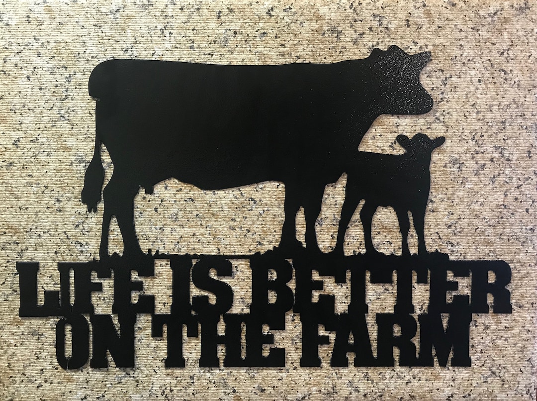 FARM Metal Art Metal Art Metal Wall Art Metal Wall Decor Etsy