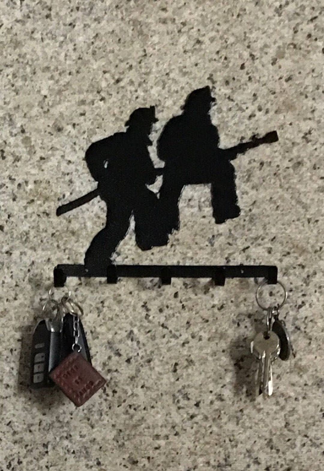 FIREFIGHTER KEY HOLDER, Key Holder, Key Holder for Wall, Metal Key ...