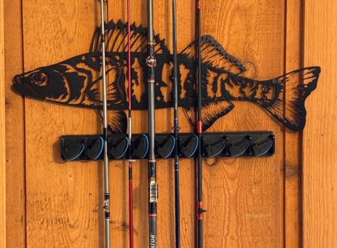 WALLEYE Fishing Rod Holder, Fishing Rod Holder, Fisherman Gift, Fishing