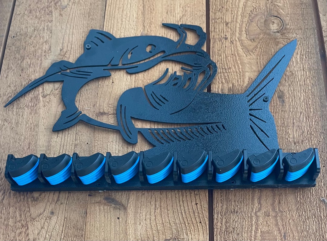 CURVY CATFISH Fishing Rod Holder Fishing Decor Fishing Rod Etsy