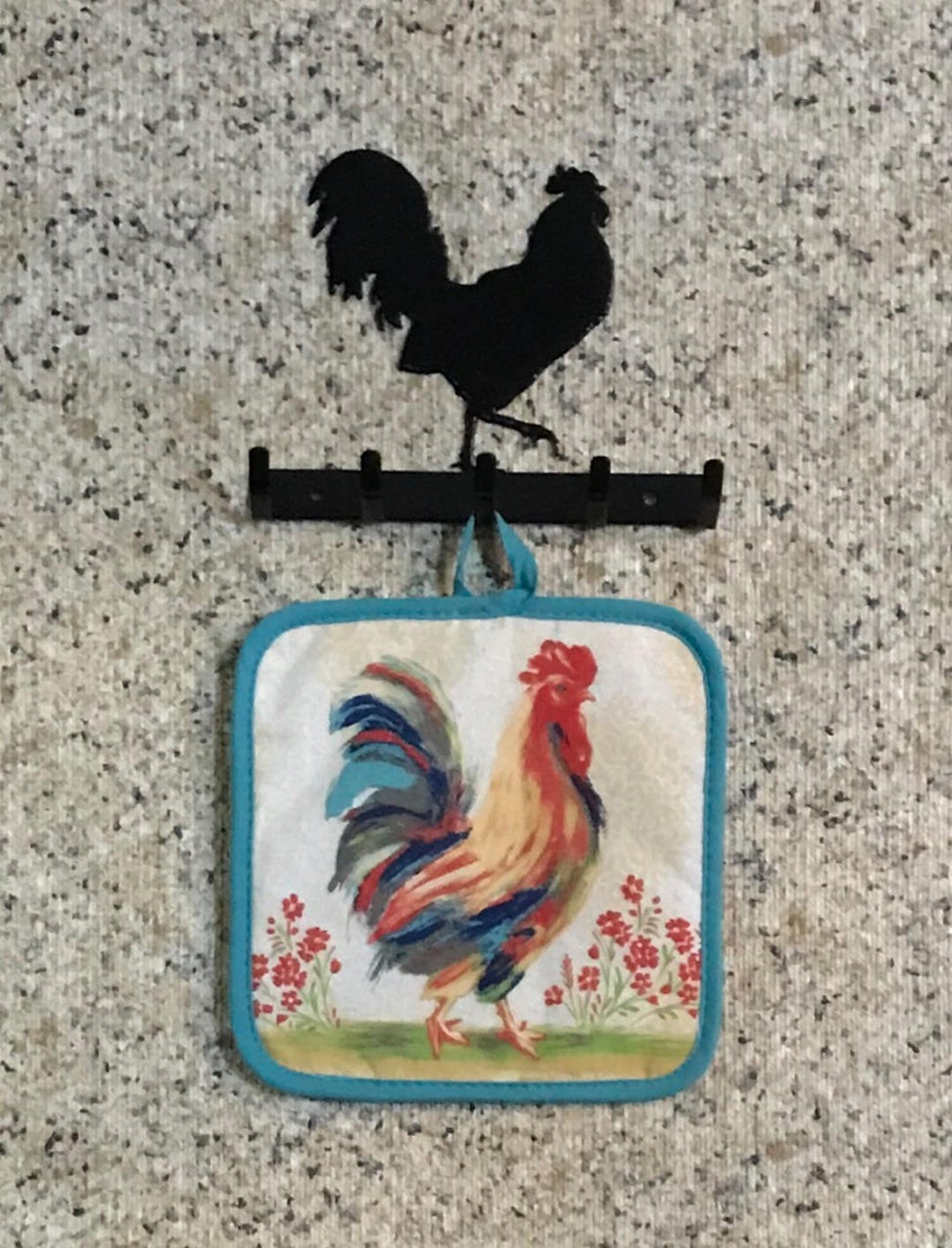 ROOSTER POT HOLDER Pot Holder Pot Holder Hooks Metal Pot Etsy