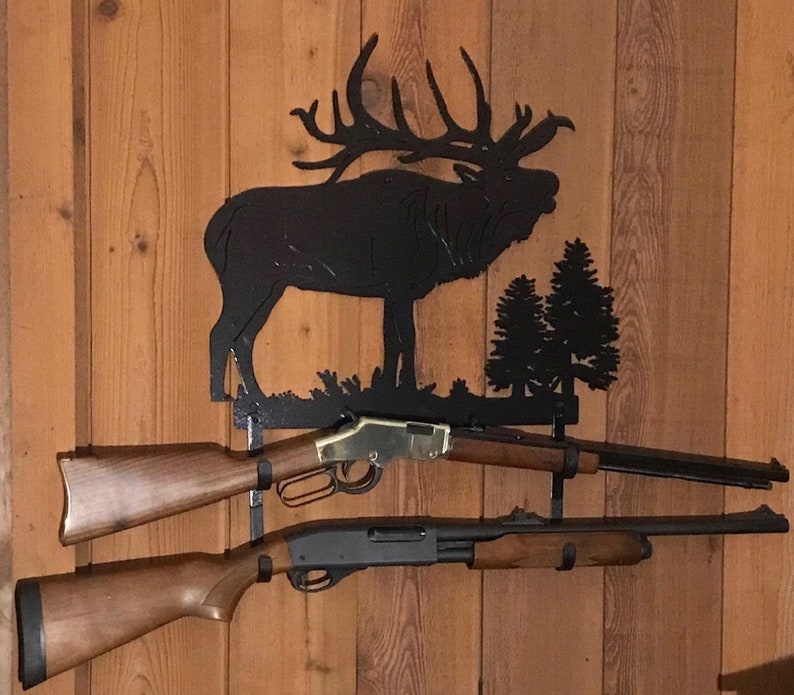 ELK double gun holder hunting gun holder hunting gift Etsy
