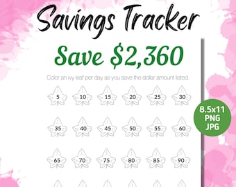 Savings Tracker | Printable Tracker | Digital Savings Tracker | Savings Challenge | Instant Download