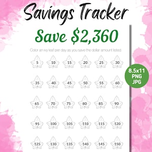 Savings Tracker | Printable Tracker | Digital Savings Tracker | Savings Challenge | Instant Download