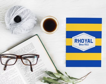 RHOYAL Since 1922 Note Card Set, Royal Blue and Gold (Yellow) 5x7 Folded Cards