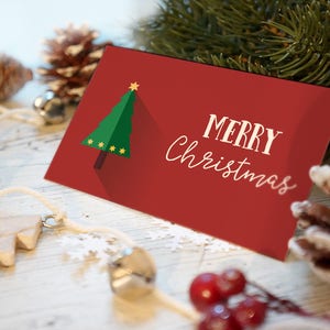 Merry Christmas Card Set - Flat Cards, 7x5 inches -- Free Shipping