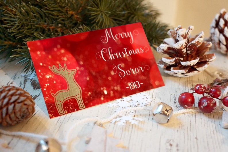 Merry Christmas Soror Delta Sigma Theta Card Set 7x5 | Etsy