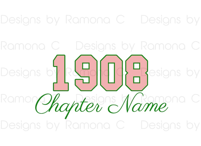 Blank Inside A2 Folded Cards Personalized 1908 Note Cards Pink and Green