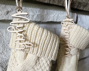 Nombres de medias personalizadas / Etiquetas navideñas personalizadas