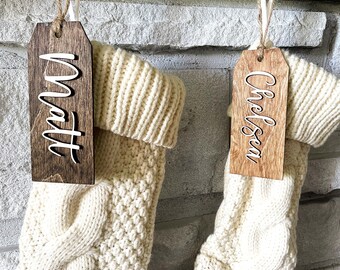 Nombres de medias personalizadas / Etiquetas navideñas personalizadas