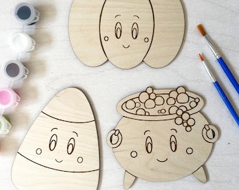 DIY Spooky Friends Wooden Paint Kit