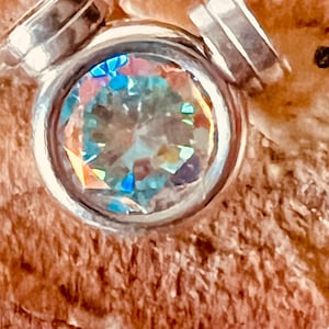 Sterling Silver Swarovski Crystal Slide