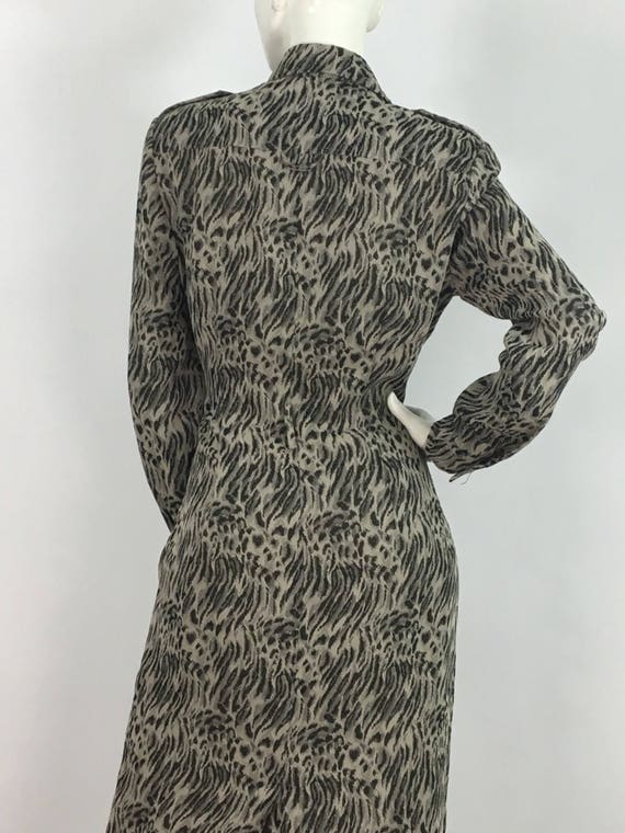 90s animal print dress/Algo midi dress - image 7