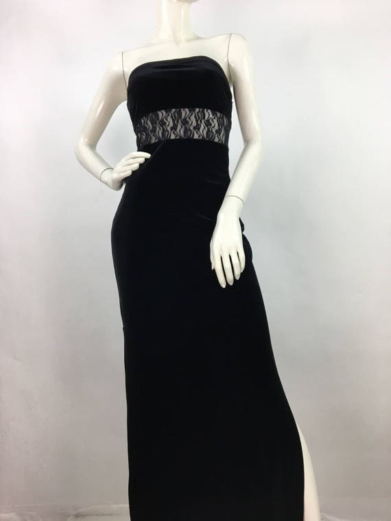 black vintage prom dress