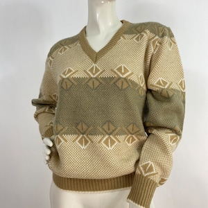80s sweater, vintage v neck sweater