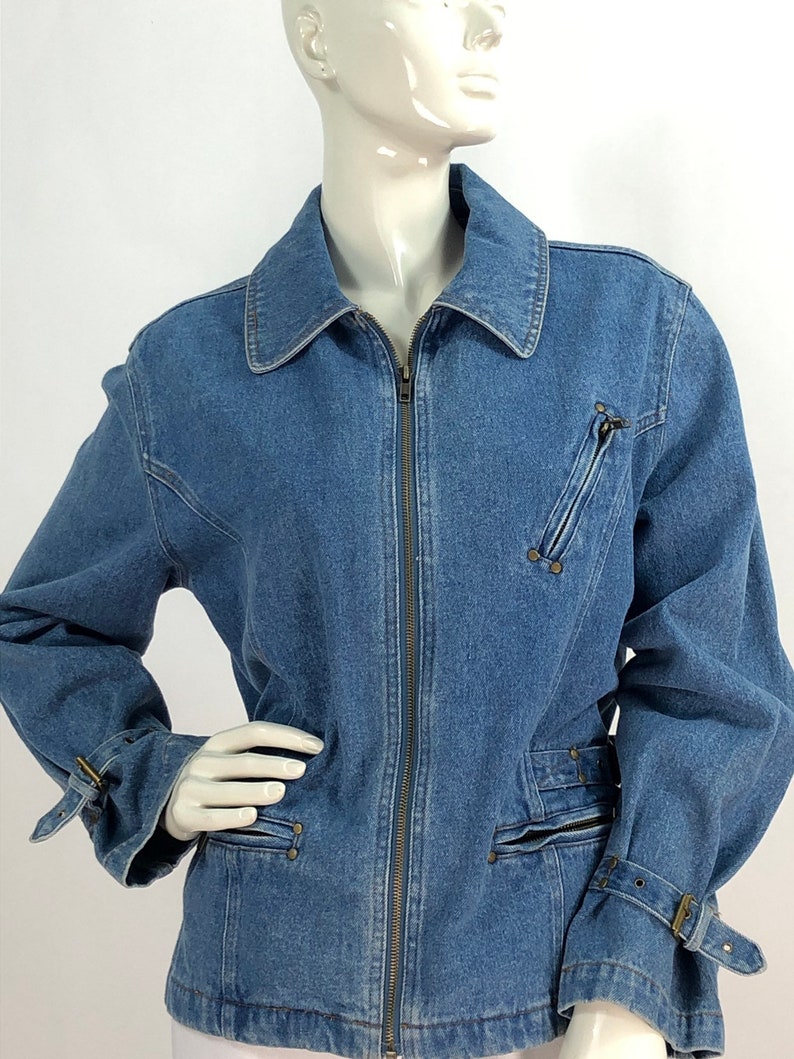90s denim jacket/vintage denim jacket/jean jacket image 9
