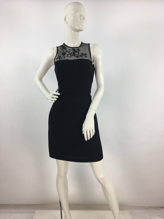 1980s black cocktail dress - image 1