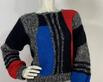 80s IB diffusion sweater, I.B. Diffusion sweater, vintage pullover sweater