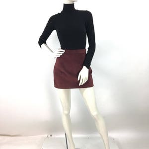 80s suede mini skirt/vintage mini skirt image 1