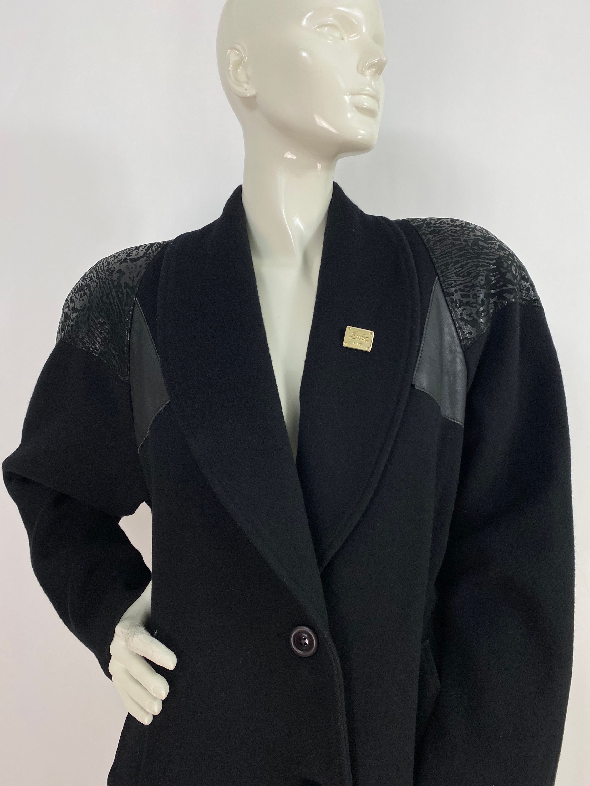 80s Luba Paris Coat, Vintage Black Wool Coat - Etsy 80s Luba Paris Coat, Vintage Black Wool Coat - Etsy