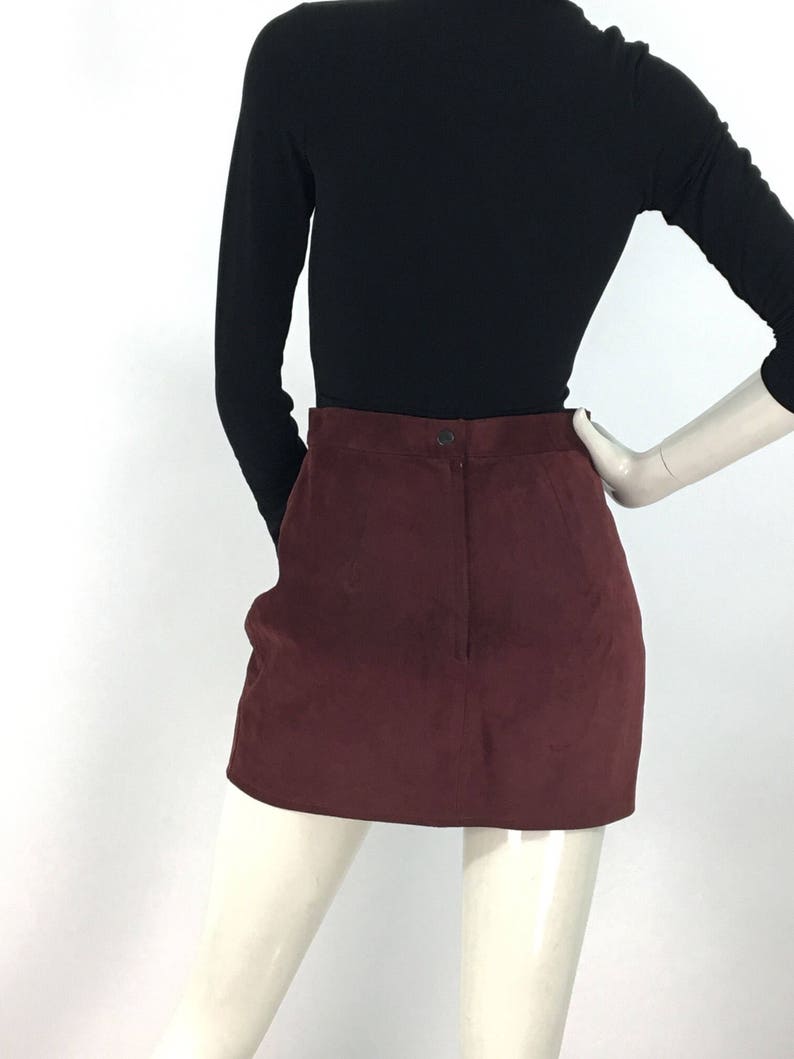 80s suede mini skirt/vintage mini skirt image 7