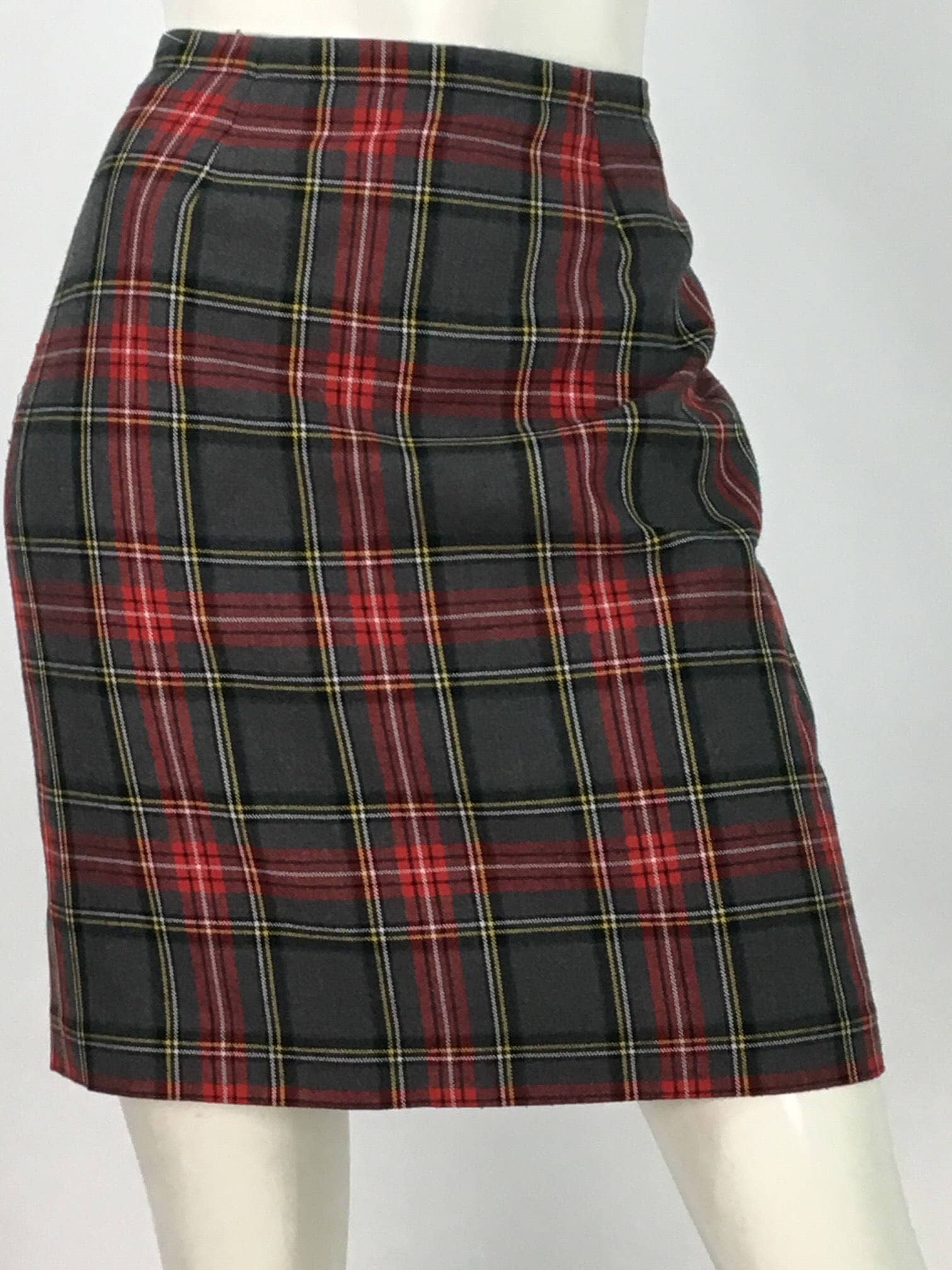 70s 80s plaid skirt/vintage plaid skirt