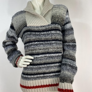 Hand knit sweater, knit pullover sweater