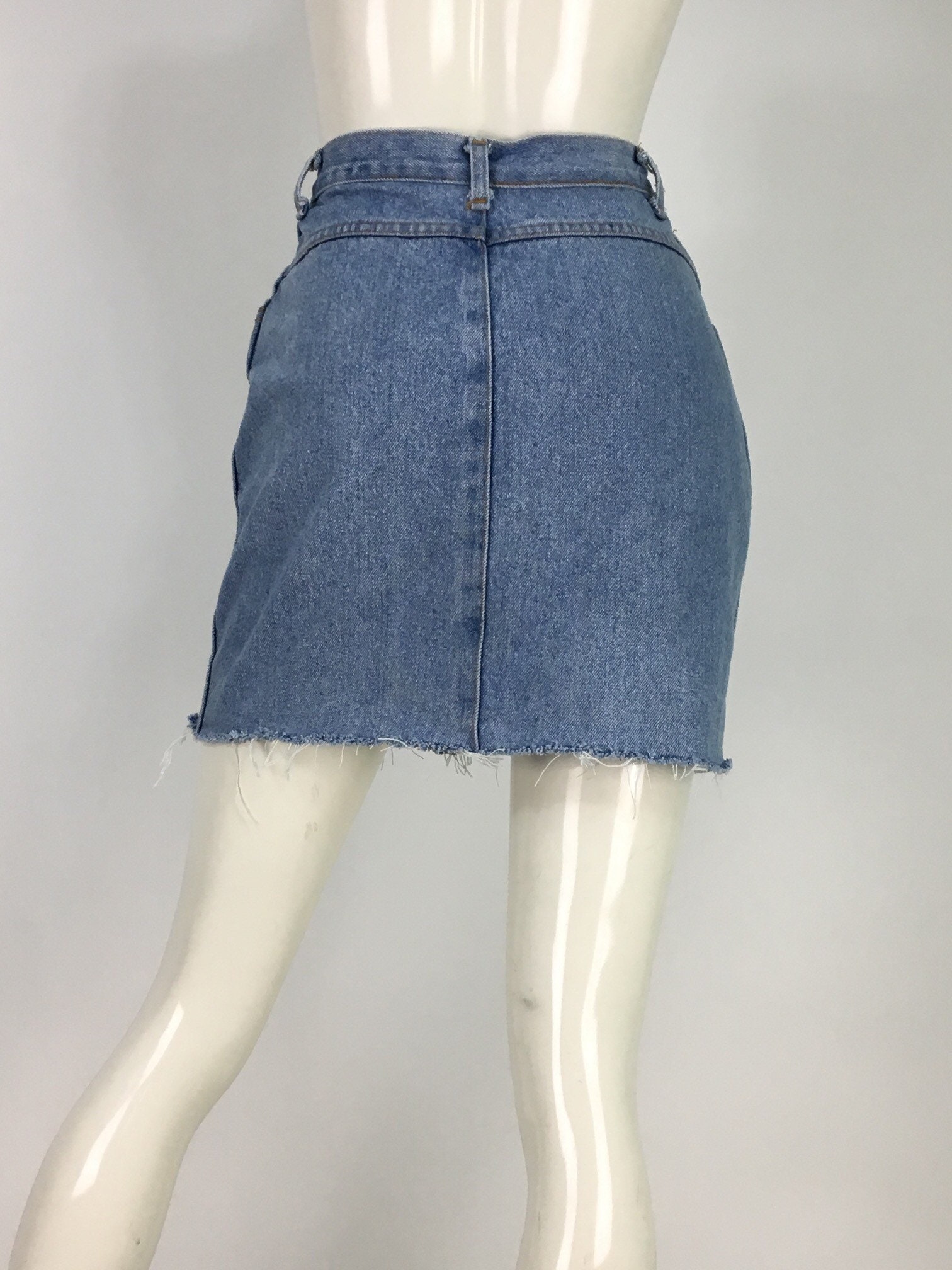 80s Jean Skirt/1980s Denim Skirt/vintage Jean Skirt/90s Jean - Etsy