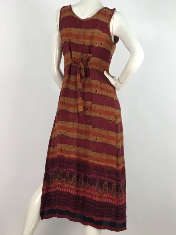 90s tribal print midi dress/vintage midi - image 2