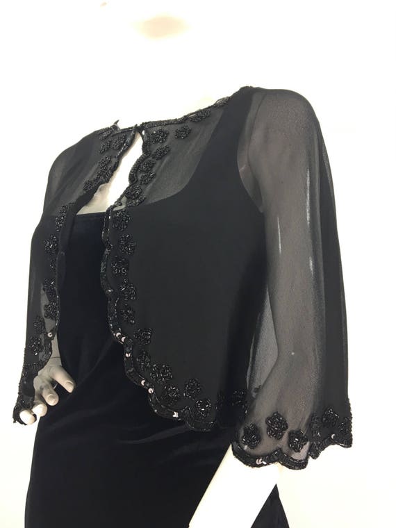 black sheer shawl