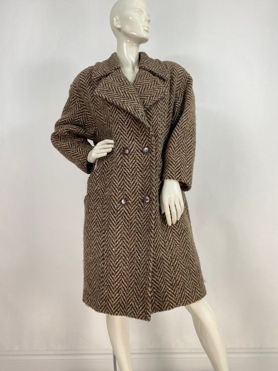 1980s Jacob Crowley Coat, Vintage Mohair Wool Blend Coat 1980s Jacob Crowley Coat, Vintage Mohair Wool Blend Coat