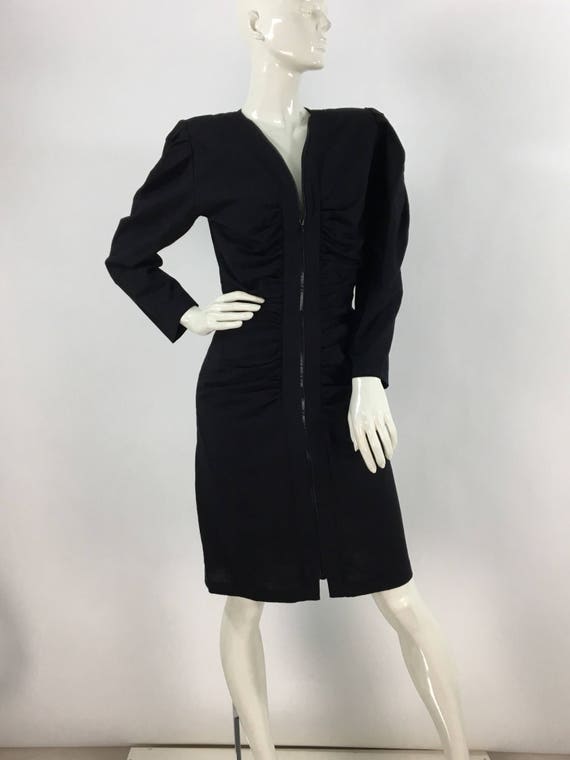 1980s zipper dress/80s dress - image 4