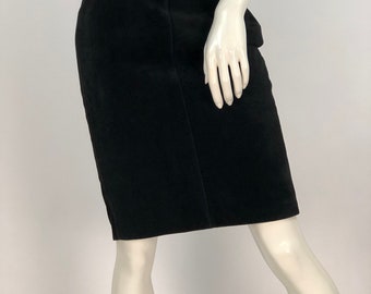 90s leather skirt/90s suede skirt