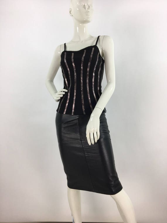 Vintage top/black vintage tank top/bella tank top