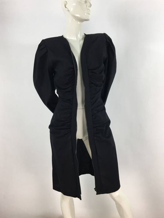 1980s zipper dress/80s dress - image 7