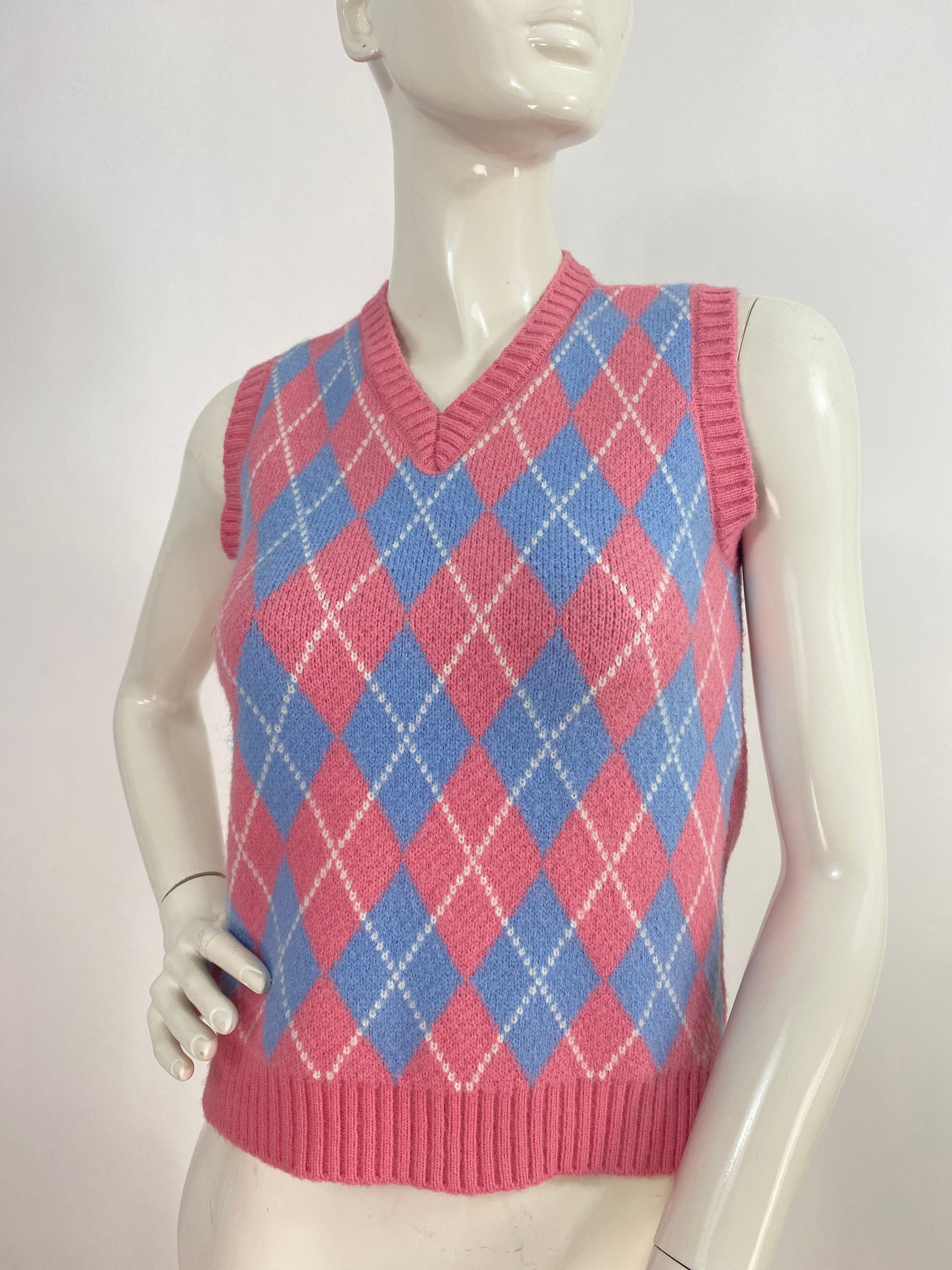 90s Argyle Sweater Vest - Etsy