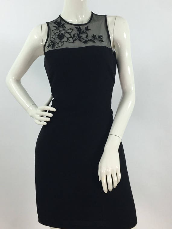 1980s black cocktail dress - image 2