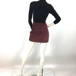 80s suede mini skirt/vintage mini skirt image 2