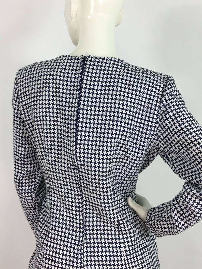 80s Algo dresshoundstooth plaid dress