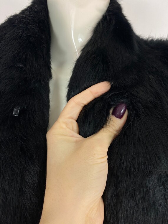 All black deals fur coat