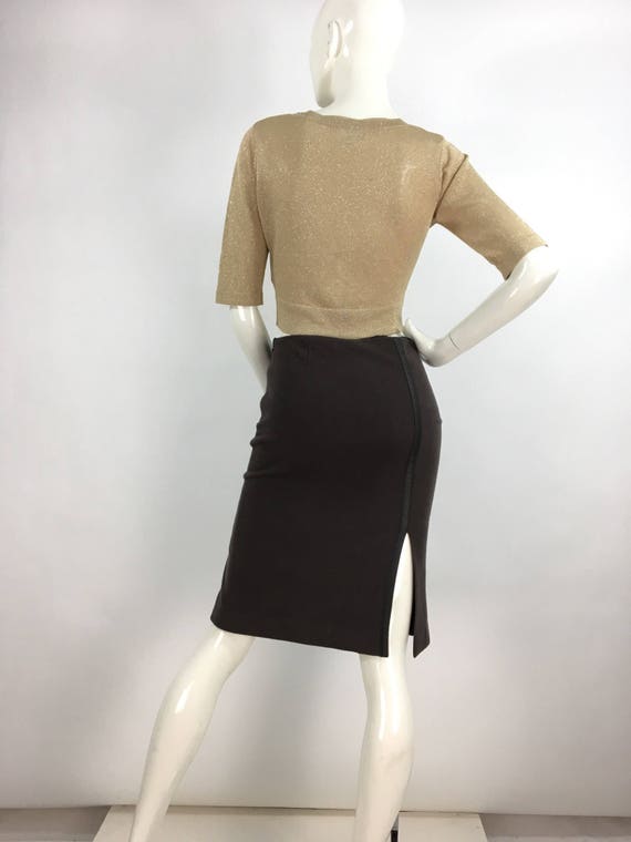 90s Club Monaco skirt/1990s wool stretch skirt/Cl… - image 10