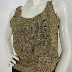 90s gold knit top