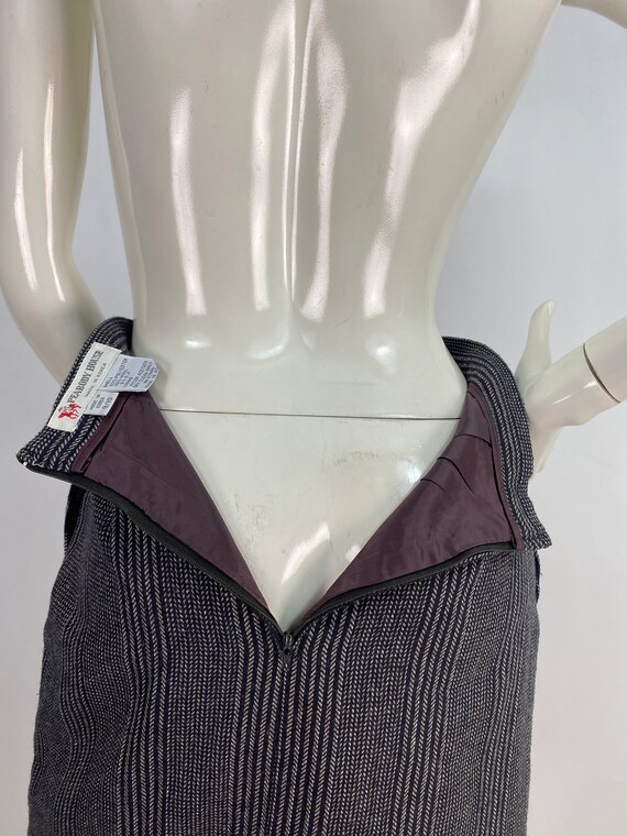 Blazer Vintage Années 80 Peabody House - Taille S, Laine, Motif Pied-de-poule Gris