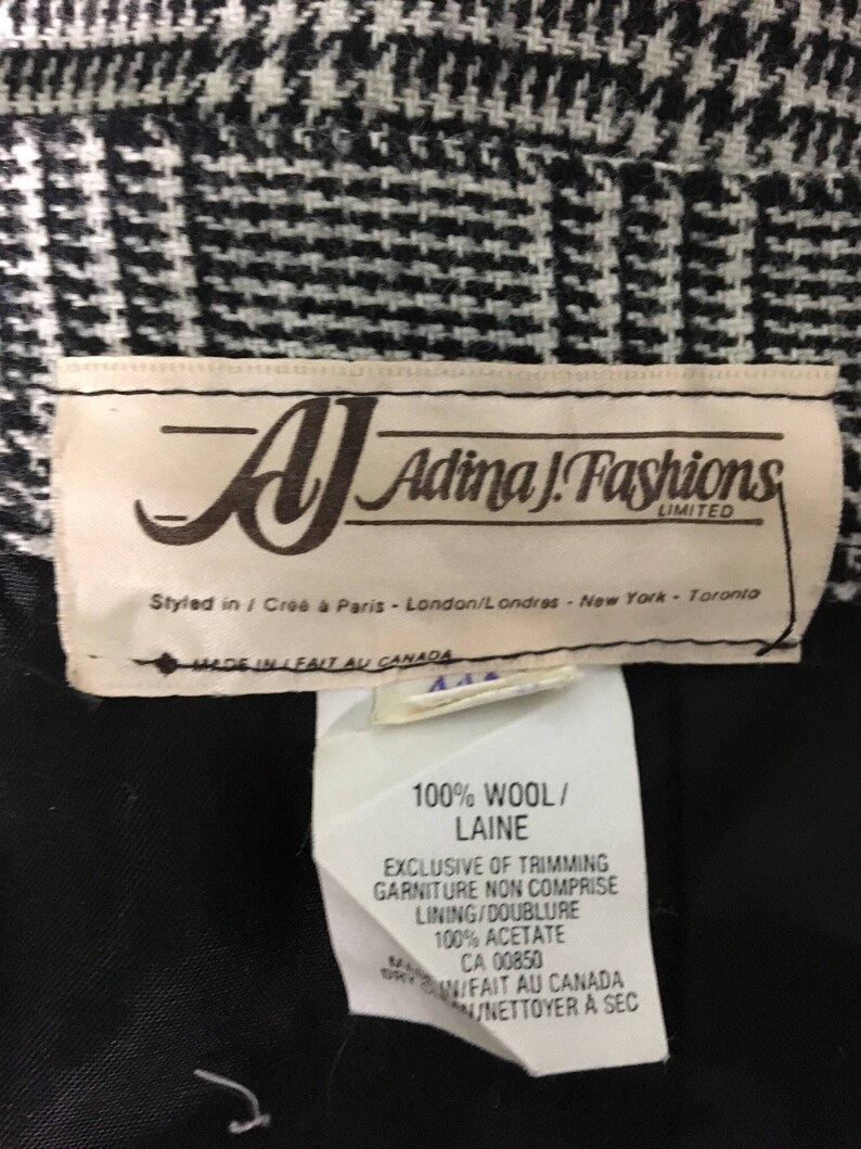 1970s wool plaid button front skirt