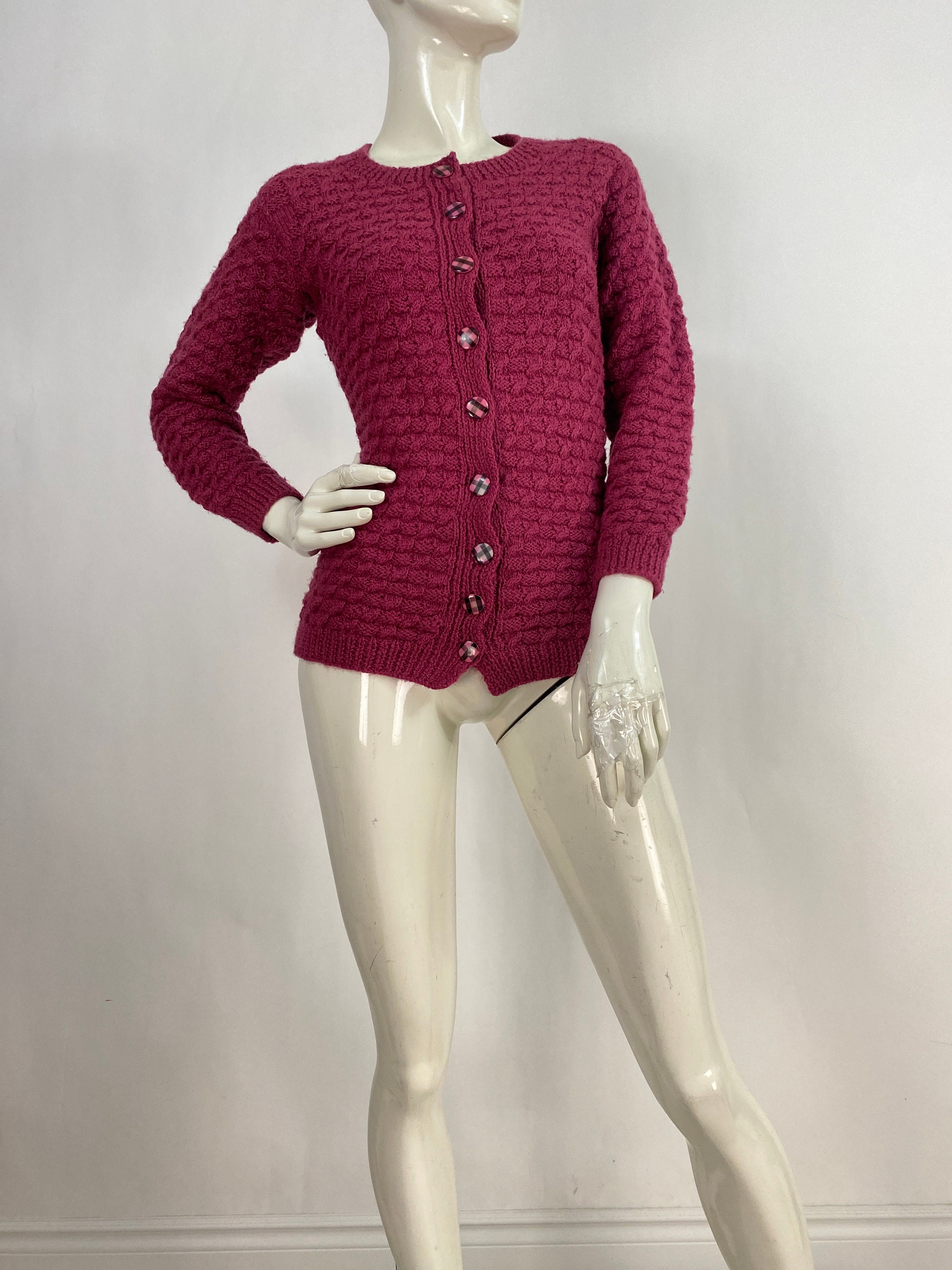 VINTAGE - ▪️50’s【HAND KNIT】VINTAGE CARDIGAN Vintage Johns Knit 50's 60's Cardigan Sweater – Vintage VTG