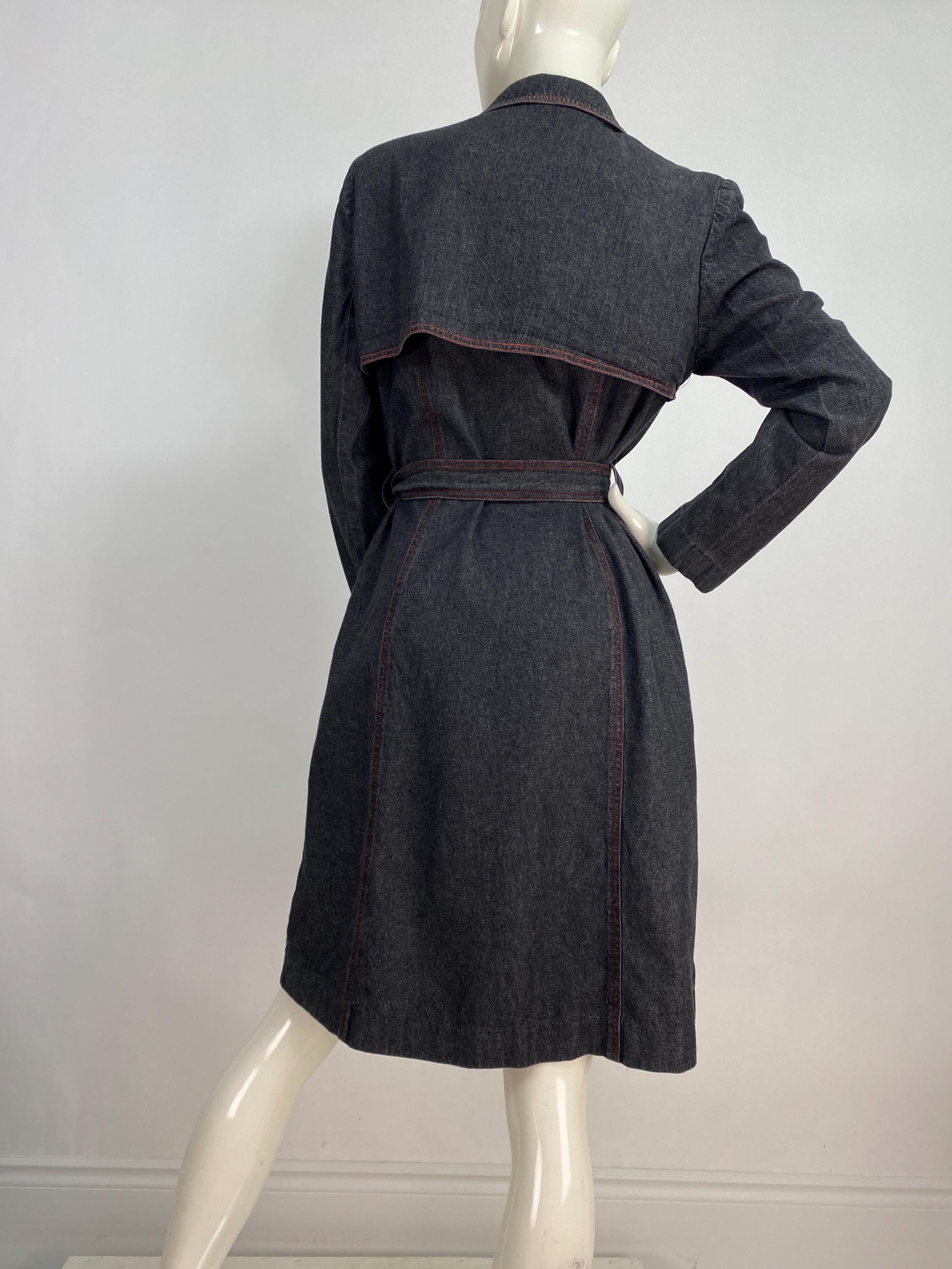 Holt Renfrew denim jacket, long jean jacket